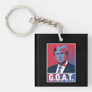 Trump GOAT Verkiezing 2024 Republikeins Vintage Sleutelhanger
