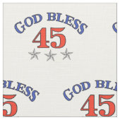 Trump God Bless 45 Stof (Close Up)