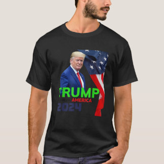 Trump God zegene Amerika 2024 Trump 2024 voor Pres T-shirt