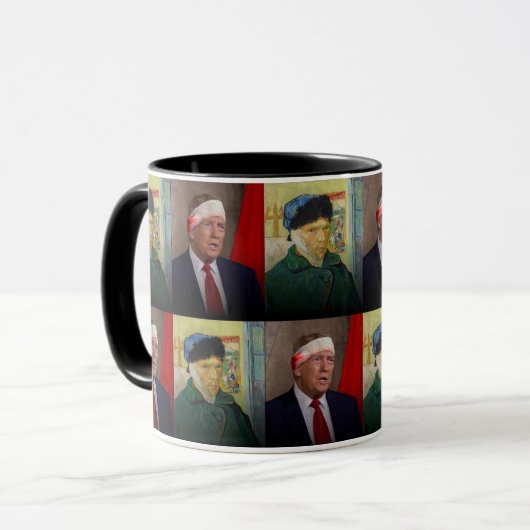 Trump Gogh Mok – Zelftoegebrachte wonden (Voorkant links)