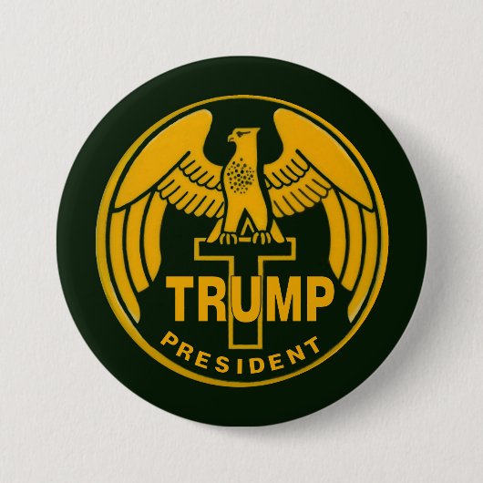 Trump Gold Eagle Ronde Button 7,6 Cm (Voorkant)