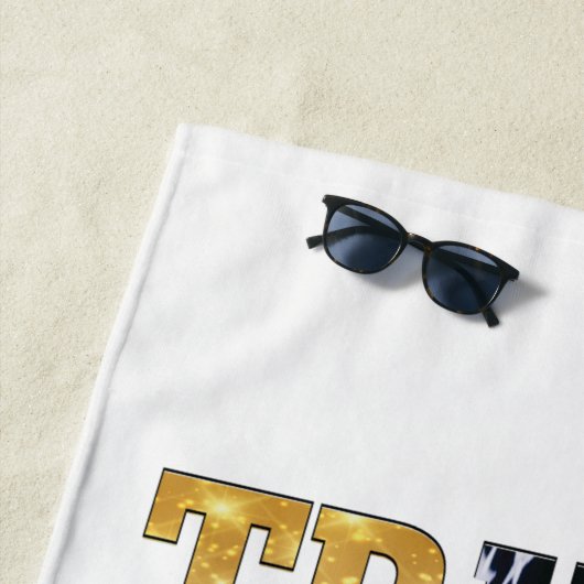 Trump Gold 💖 Portret 2025 💕 Verenigde Staten 45  Strandlaken (In situ)