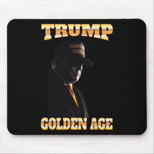 Trump Golden Age Silhouette 45 47 Golden Stropdas Muismat