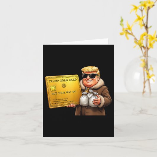 Trump Golden Kaart Visa, koop je weg in Funny Gold (Gele Bloem)