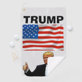 TRUMP GOLF TOWEL PATRIOTIEK GOLFHANDDOEK (Insitu)