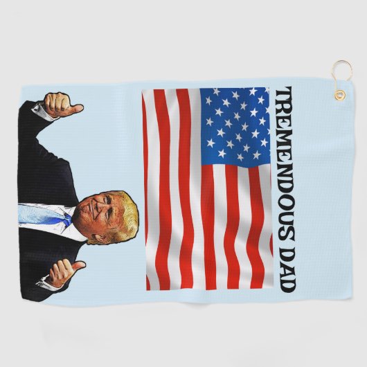 TRUMP GOLF TOWEL TREMENDOUS DAD GOLFHANDDOEK (Horizontaal)