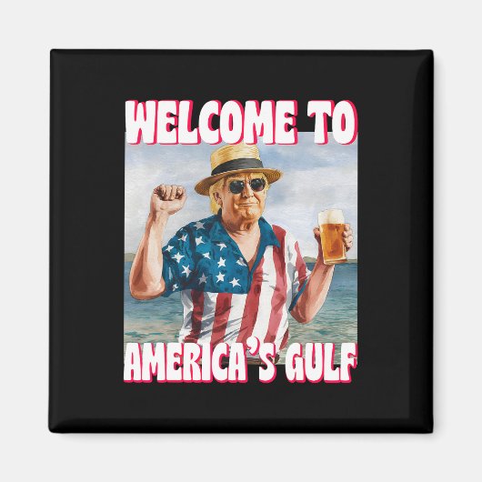Trump Golf van Amerika Grappige Golf van Mexico VS Magneet (Voorkant)