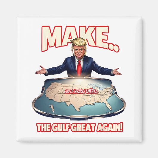 Trump Golf van Amerika Grappige Golf van Mexico VS Magneet (Voorkant)
