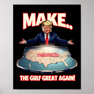 Trump Golf van Amerika Grappige Golf van Mexico VS Poster