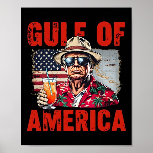 Trump Golf van Amerika Grappige Golf van Mexico VS Poster (Voorkant)