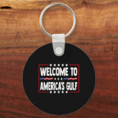 Trump Golf van Amerika Grappige Golf van Mexico VS Sleutelhanger (Voorkant)