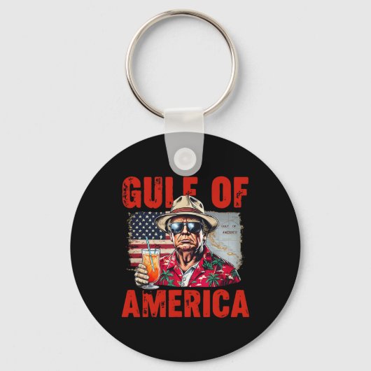Trump Golf van Amerika Grappige Golf van Mexico VS Sleutelhanger (Voorkant)