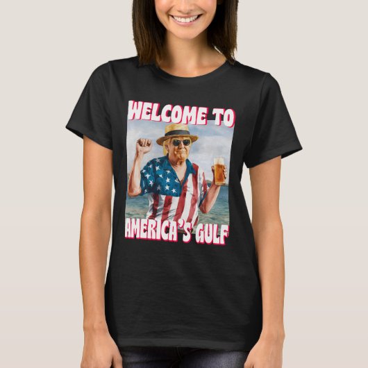Trump Golf van Amerika Grappige Golf van Mexico VS T-shirt (Voorkant)