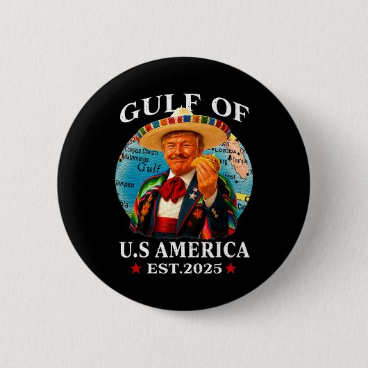 Trump Golf van Amerika sinds 2025 Mexico Trump Ronde Button 5,7 Cm (Voorkant)