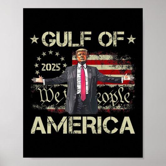 Trump Golf van de VS Amerika EST 2025 Amerikaanse Poster (Voorkant)