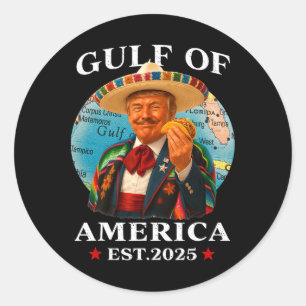 Trump Golf van de VS Amerika EST 2025 Mexico Trump Ronde Sticker