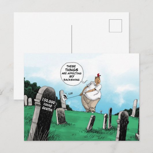TRUMP GOLFS TIJDENS PANDEMIC BRIEFKAART (Voorkant / Achterkant)