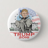 Trump GOP Elephant Tour Ronde Button 5,7 Cm (Voorkant)