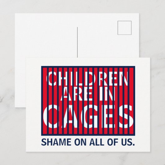 Trump GOP ICE DHS HHS Immigrant Children in Cages Briefkaart (Voorkant / Achterkant)