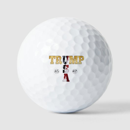 Trump Goud ⛳ Presidentiële USA 45 47 Golfballen (Voorkant)