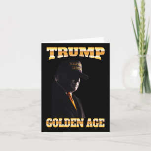 Trump Gouden Leeftijd Silhouette 45 47 Gouden Stro Kaart