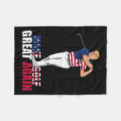 Trump - Grappig golfcadeau Fleece Deken (Voorkant (Horizontaal))