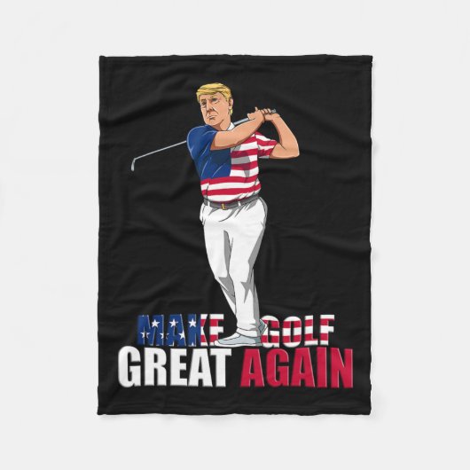 Trump - Grappig golfcadeau Fleece Deken (Voorkant)