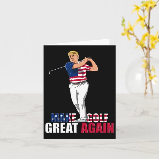 Trump - Grappig golfcadeau Kaart (Gele Bloem)