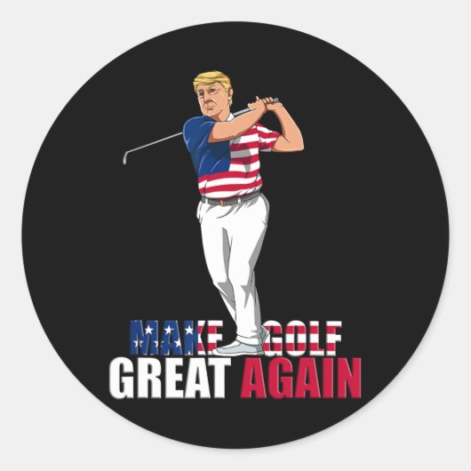 Trump - Grappig golfcadeau Ronde Sticker (Voorkant)