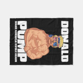 Trump Grappig Juli 4th Donald Pump Fleece Deken (Voorkant (Horizontaal))