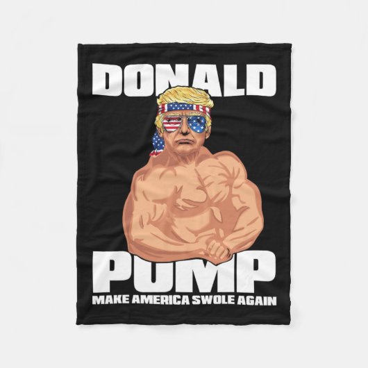 Trump Grappig Juli 4th Donald Pump Fleece Deken (Voorkant)