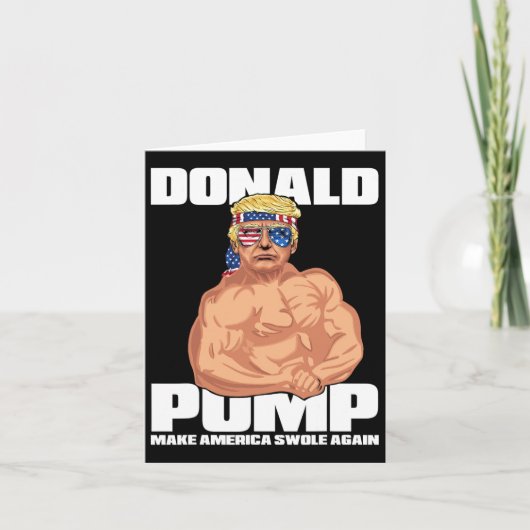 Trump Grappig Juli 4th Donald Pump Kaart (Voorkant)