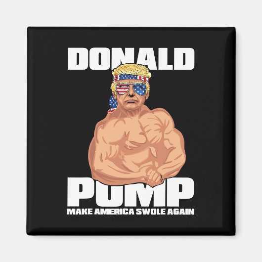 Trump Grappig Juli 4th Donald Pump Magneet (Voorkant)