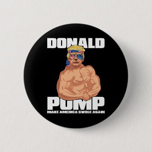 Trump Grappig Juli 4th Donald Pump Ronde Button 5,7 Cm