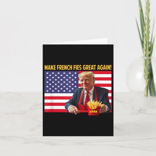 Trump Grappig Maak Frieten Groot Again Trump Mega  Kaart (Voorkant)