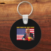 Trump Grappig Maak Frieten Groot Again Trump Mega Sleutelhanger (Voorkant)