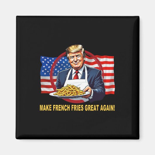 Trump Grappig Maak Frieten Groot Opnieuw  Magneet (Voorkant)