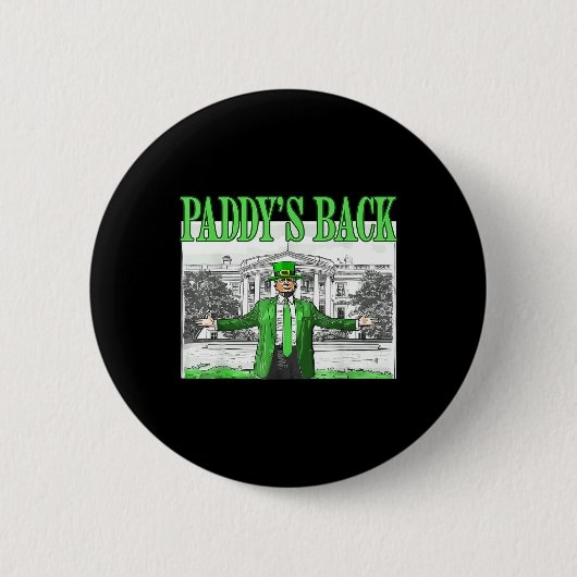 Trump Grappig St Patrick's Day St Patty's Day Dans Ronde Button 5,7 Cm (Voorkant)