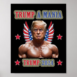 Trump Grappig Worstelen Trumpamania Republikeinse Poster