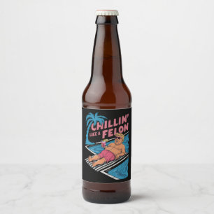 Trump Grappige Chillin Als een misdadiger Trump 20 Bier Etiket