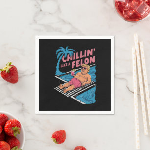 Trump Grappige Chillin Als een misdadiger Trump 20 Servet