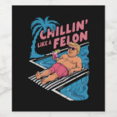 Trump Grappige Chillin Als een misdadiger Trump 20 Wijn Etiket (Enkel label)