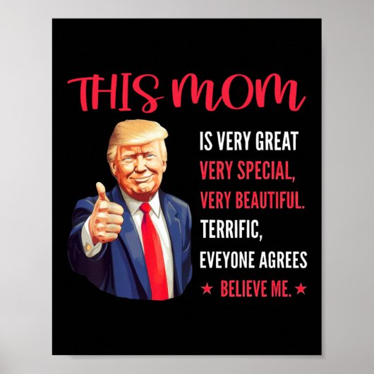 Trump Grappige Citaten Moederdag Deze Moeder Is Er Poster (Voorkant)