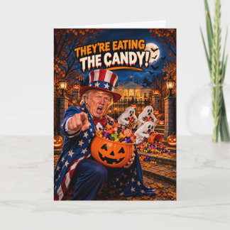 Trump Grappige Halloweenkaart | Patriotische Hallo Kaart