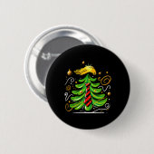 Trump Grappige kerstboom Ronde Button 5,7 Cm (Voorkant /achterkant)
