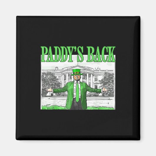 Trump Grappige St Patricks Dag St Pattys Dag Danse Magneet (Voorkant)