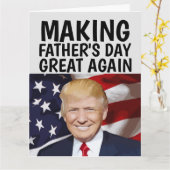TRUMP GRAPPIGE VADERDAG KAART (Gele Bloem)