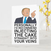 Trump grappige verjaardag kaart (Gele Bloem)