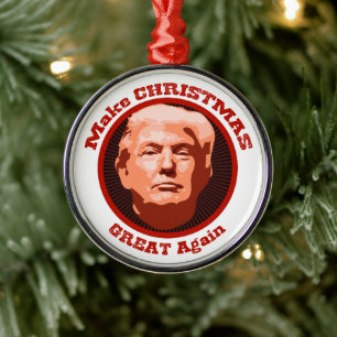 Trump Great Kerstmis Metalen Ornament