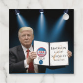 Trump Greatest Amazing Wedding Bedankjes Labels (Achterkant)